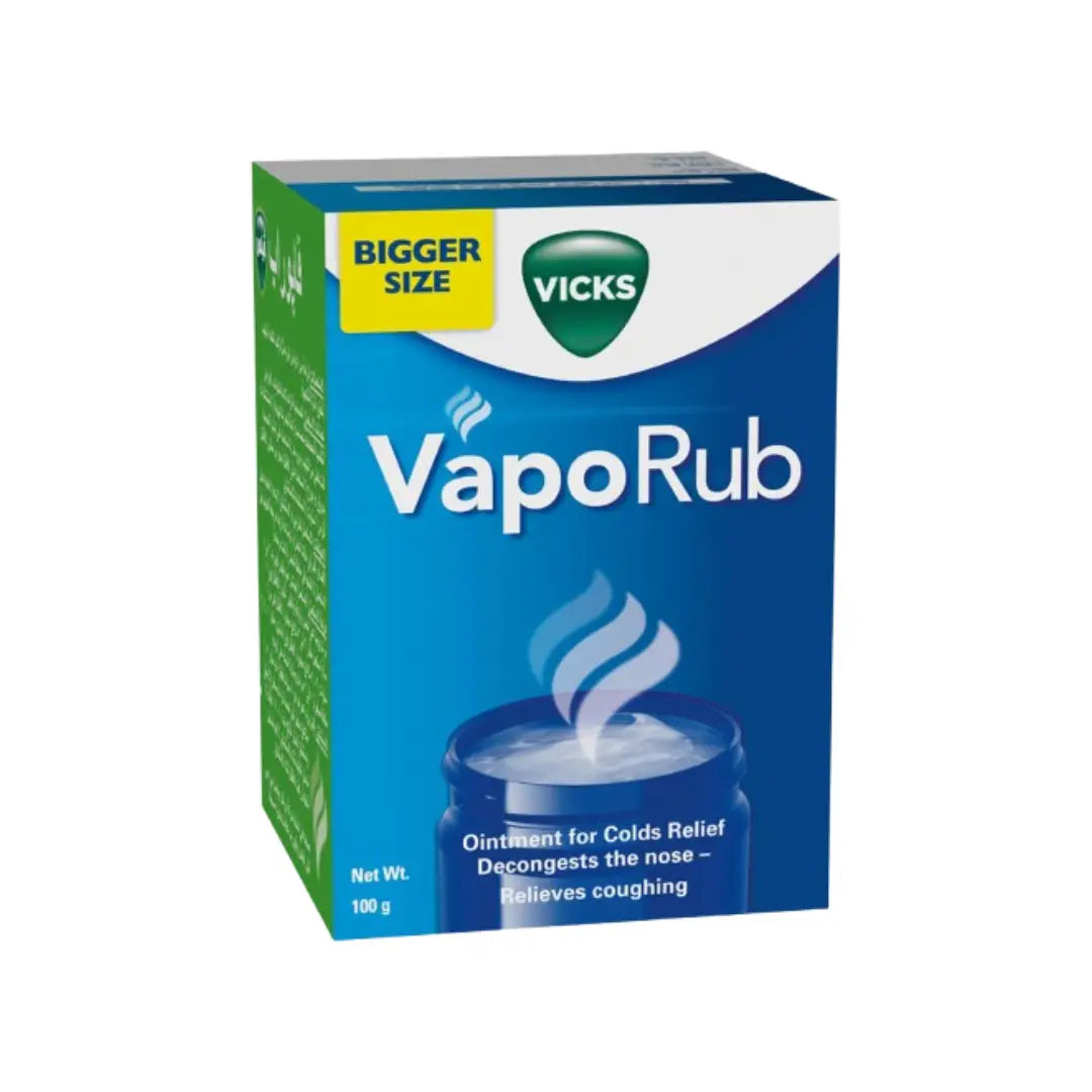 Vicks VapoRub 100g jar menthol and eucalyptus chest rub for cold relief and nasal congestion