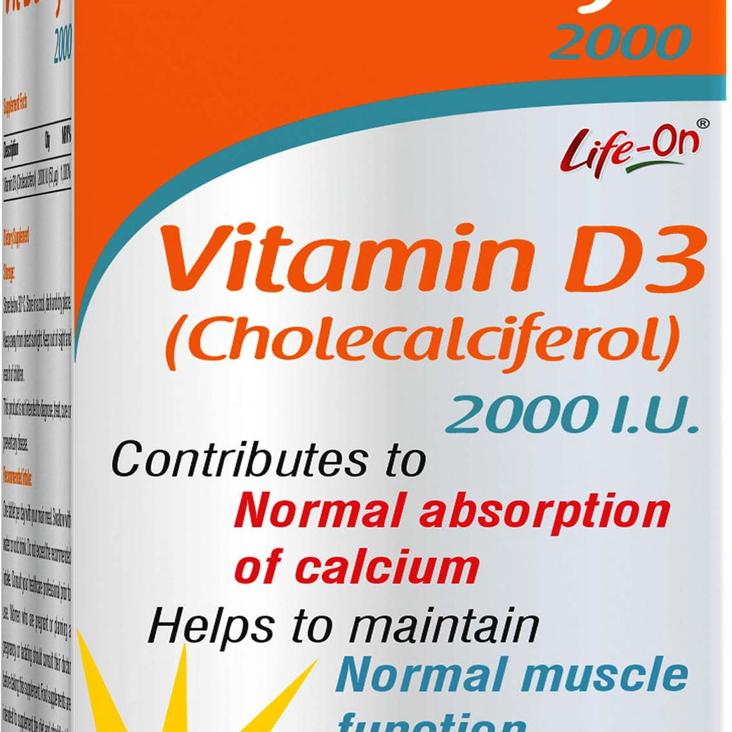 Life On Energized Vit D3-Life 2000 IU Tab 60s