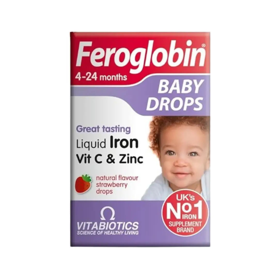 Vitabiotics Feroglobin Baby Drops 30ml  iron and vitamin supplement for infants to support healthy growth and development