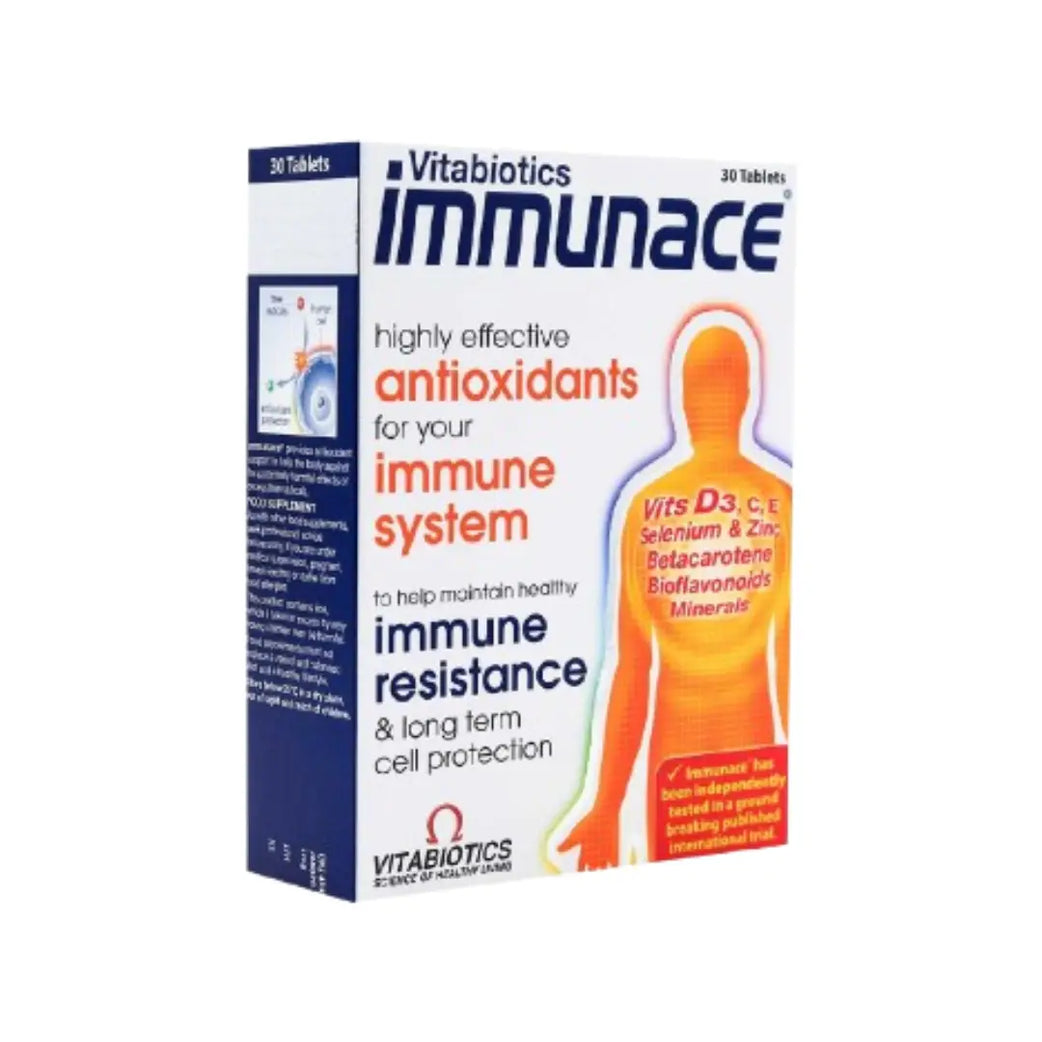 Vitabiotics Immunace Tablets 30s immune support supplement with vitamins C, D, and zinc for overall health