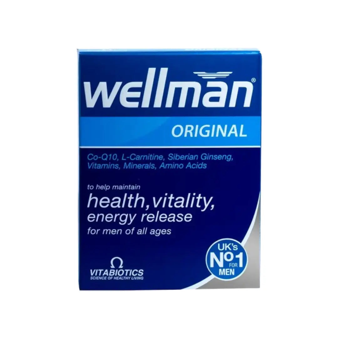 Vitabiotics Wellman Original Tablets 30s  daily multivitamin and mineral supplement for men’s health