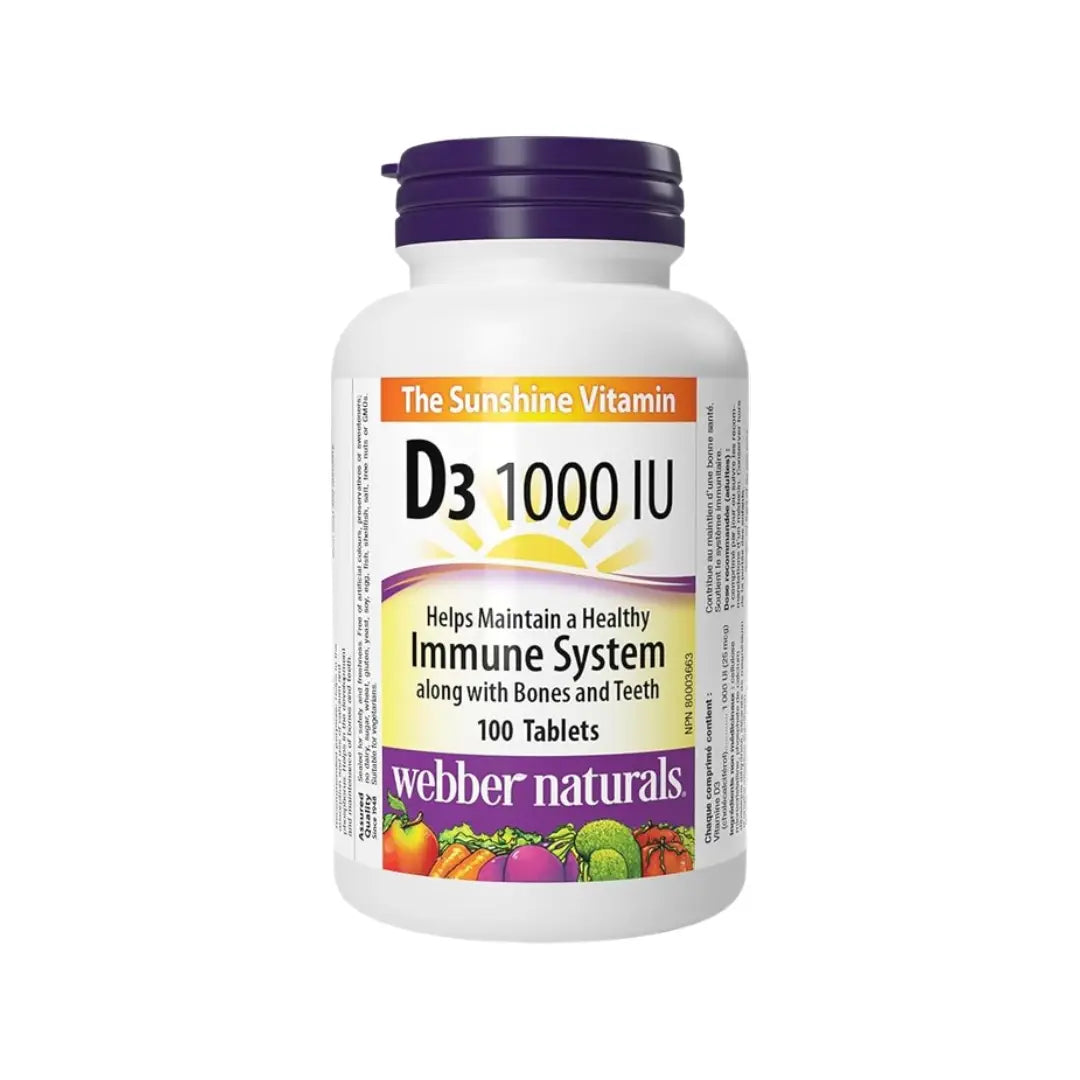 Webber Naturals D3 1000IU Tab 100s