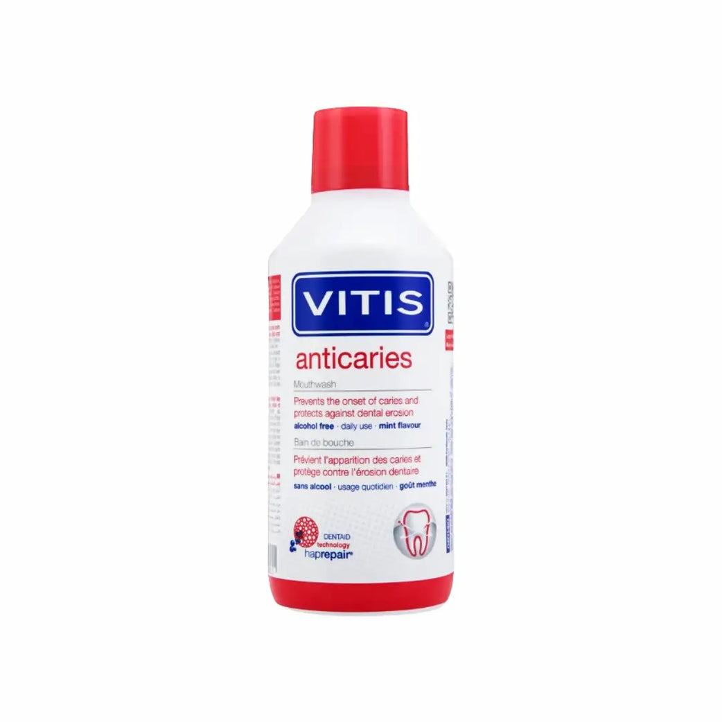 Vitis Anticaries Mouthwash 500ml bottle front view