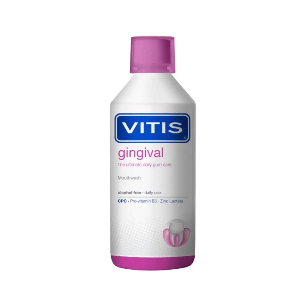 VITIS Gingival Mouthwash 500ml | Alcohol-Free Gum Care Mouthwash for Daily Oral Hygiene