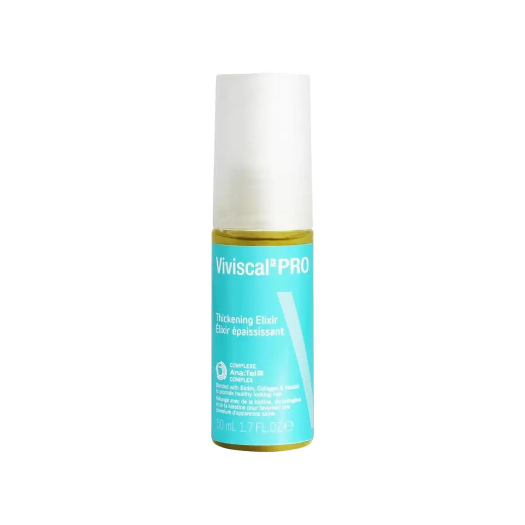 Viviscal PRO Elixir 50ml is a lightweight leave-in scalp and hair serum that helps nourish the scalp while leaving hair soft, smooth, and manageable for everyday care.