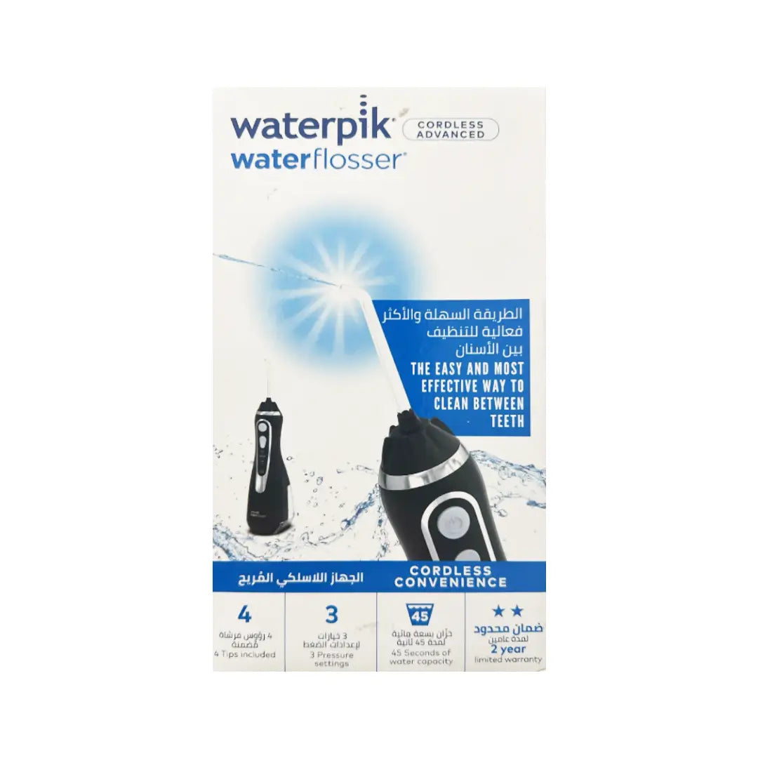 Waterpik Cordless Advanced Water Flosser WP-562ME Black – Rechargeable Portable Oral Irrigator for Teeth & Gum Care