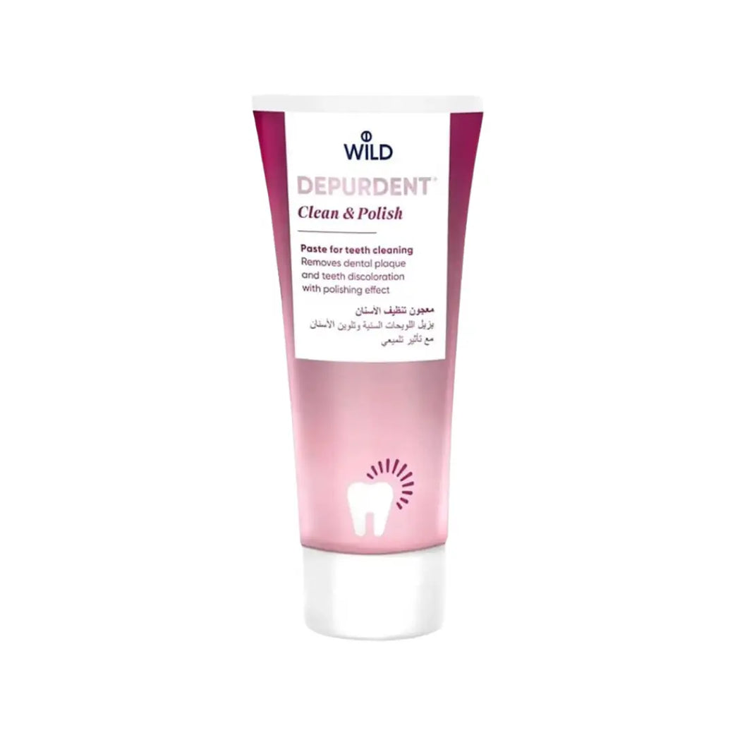 Wild Depurdent Clean & Polish Toothpaste 75ml – Gentle Polishing Toothpaste for Stain Removal & Bright Smile