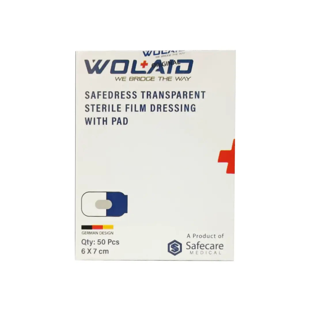 Waterproof adhesive wound dressing close-up