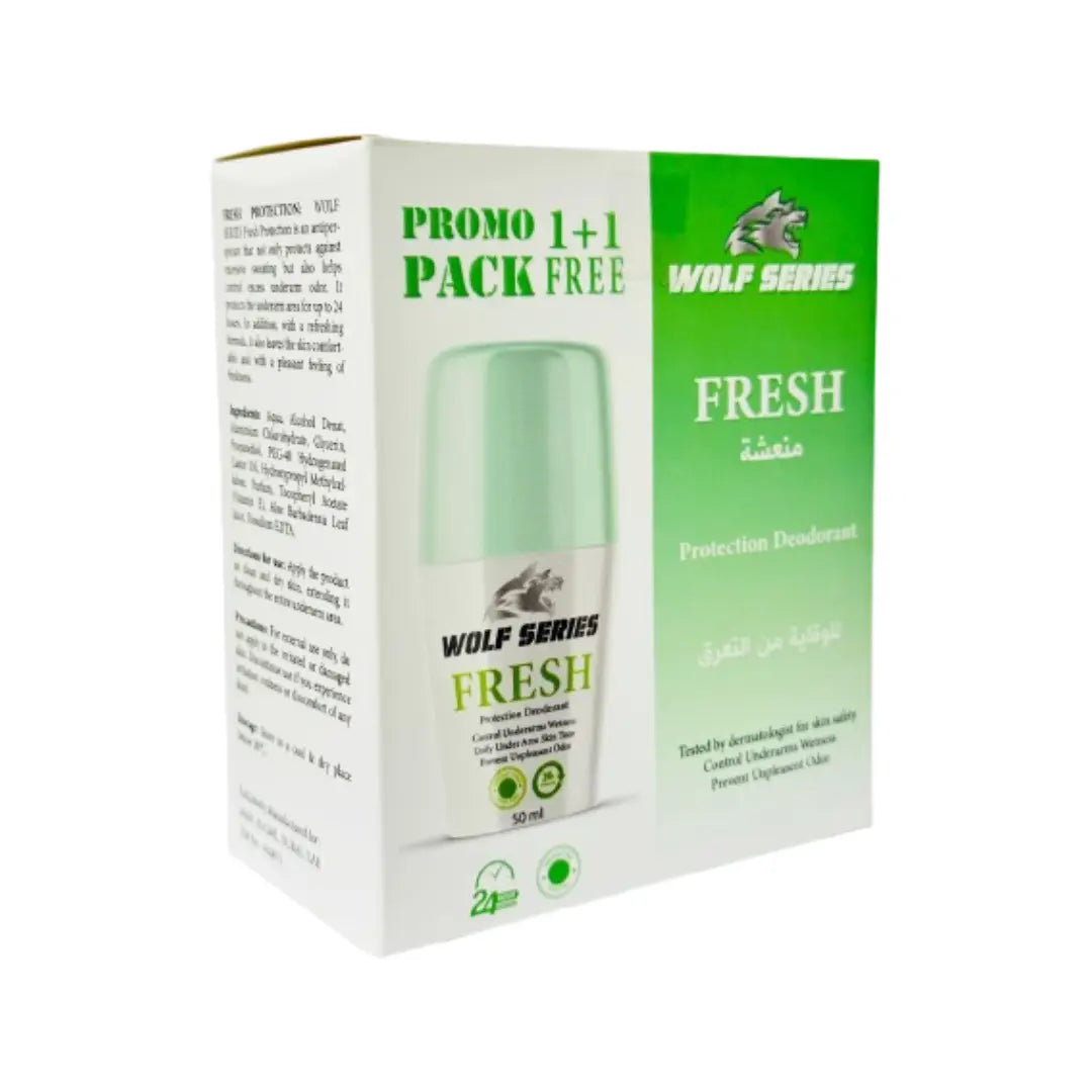 Wolf Series Deo Fresh 50ml 1+1 Promo Pack | Long-Lasting Fresh Deodorant | 24H Odor Protection & Everyday Freshness