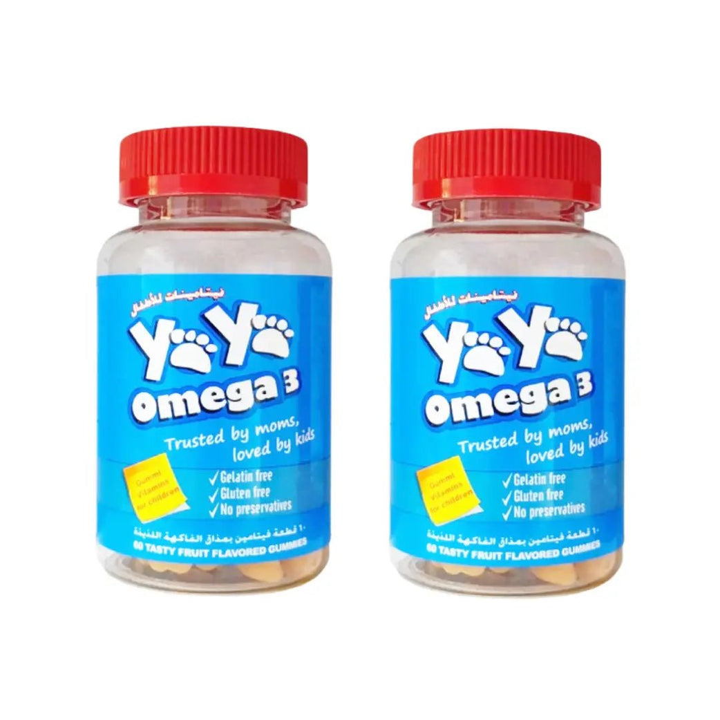 YAYA Omega 3 Fruit Flavored Gummies 60s Daily heart, brain, and overall wellness support supplement in delicious fruit gummies