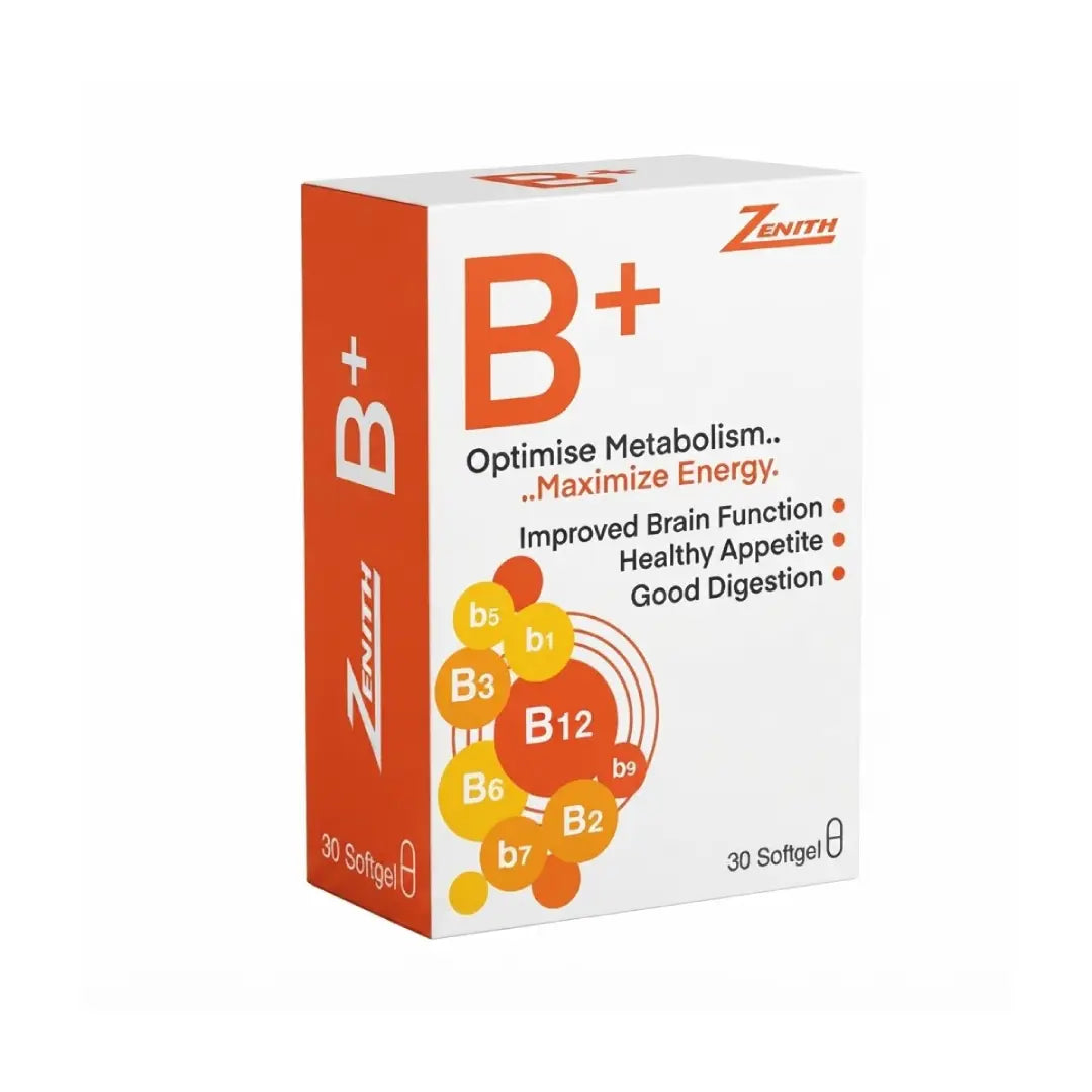 Zenith B+ Vitamin B Complex Softgel 30s – Daily Energy Support Supplement