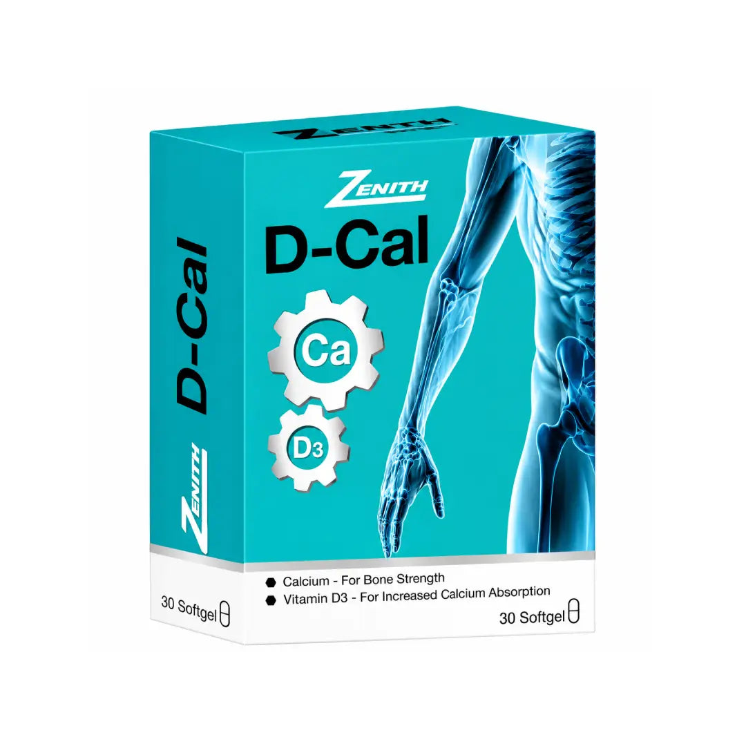 Zenith D-Cal Calcium & Vitamin D3 Softgel 30s – Bone Support Supplement