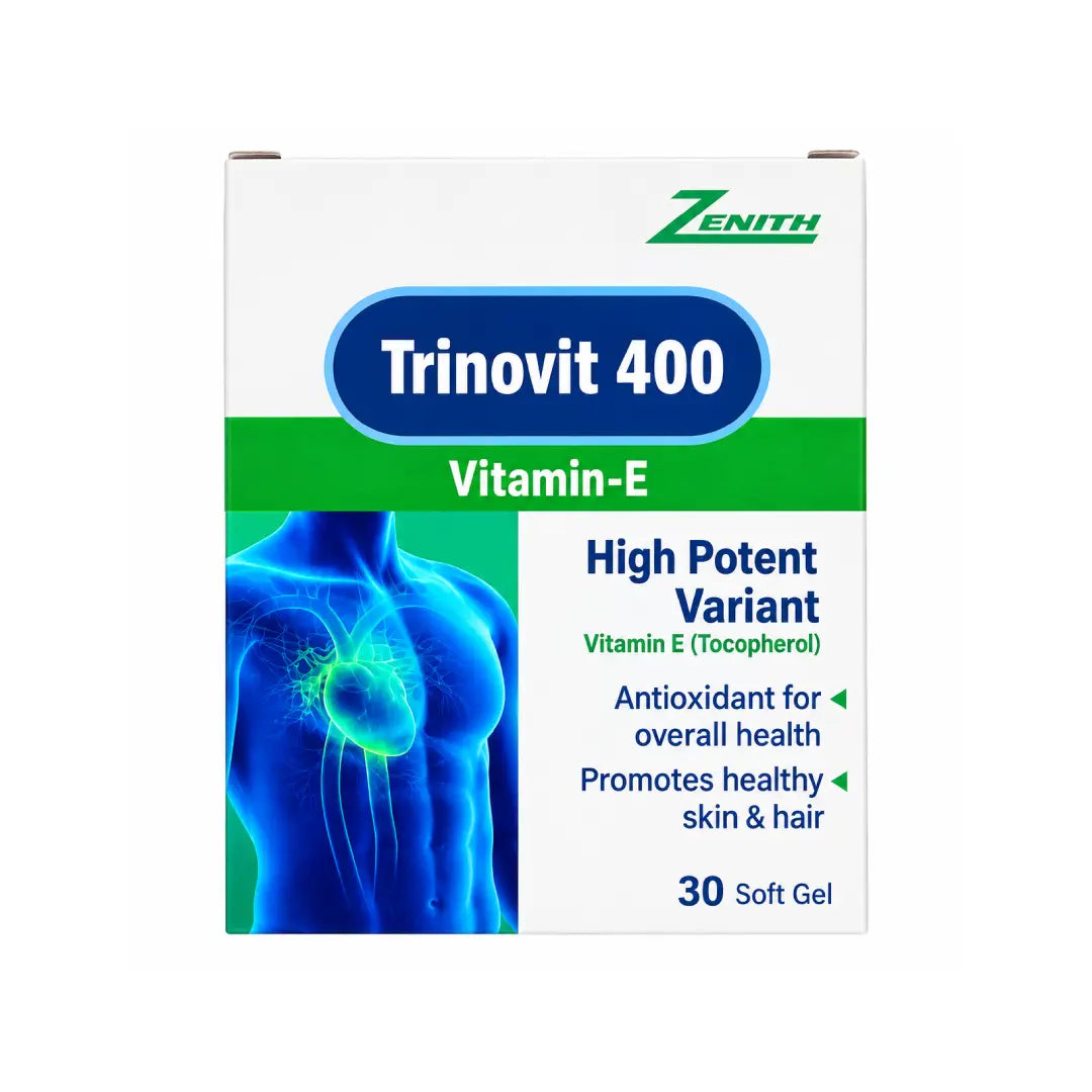 Zenith Trinovit Vitamin E 400 IU Softgel 30s – Antioxidant Supplement