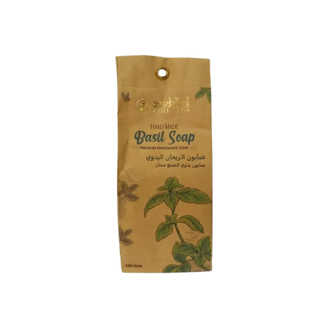 Zuddha Basil Soap 100g bar soap packaging
