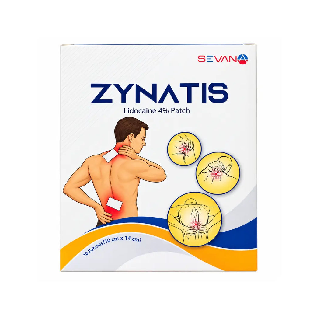 Zynatis Lidocaine 4% Patch 10s – Topical Pain Relief Patch