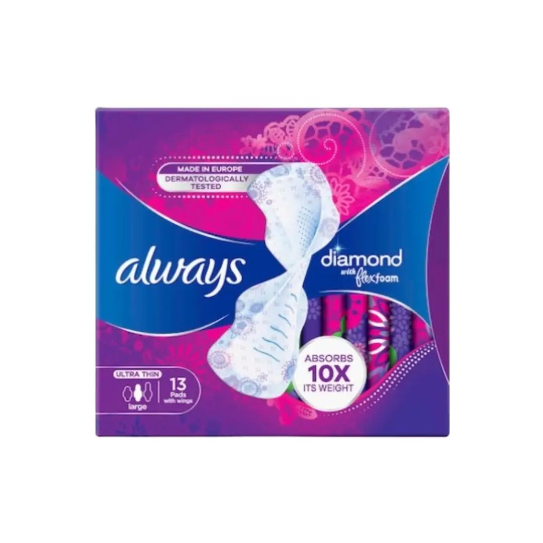 Always Diamond Ultra Thin Night With Wings Pad Large 13S