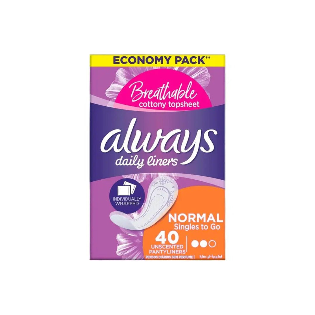 Always Daily liners Normal Pantyliner Unscented 40S