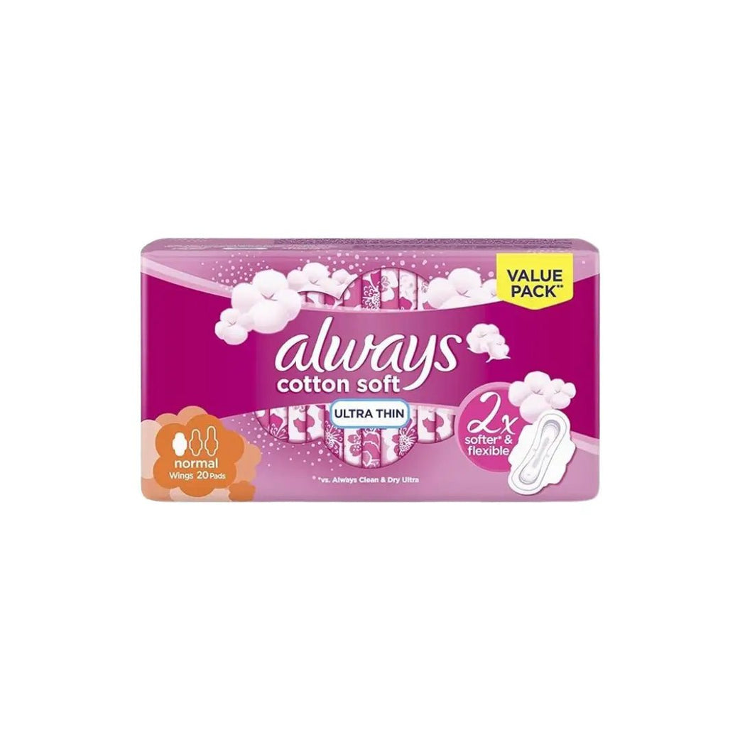 Always Cottony Soft Ultra Thin Normal Wings Pad 20S