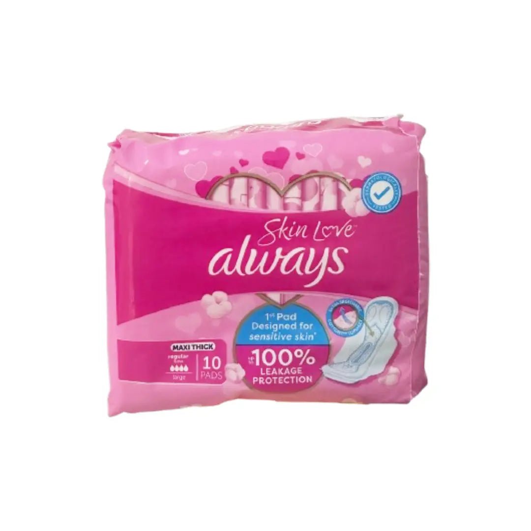 Always Cotton  Skin Love Maxi Thick Pad Large 10S