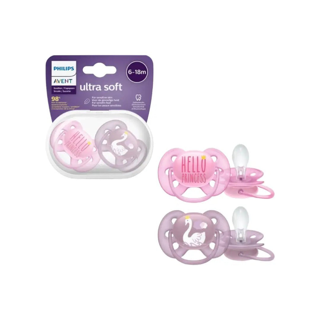 Philips Avent Soft Soother 6-18M Night Girl 2s SCF223/02