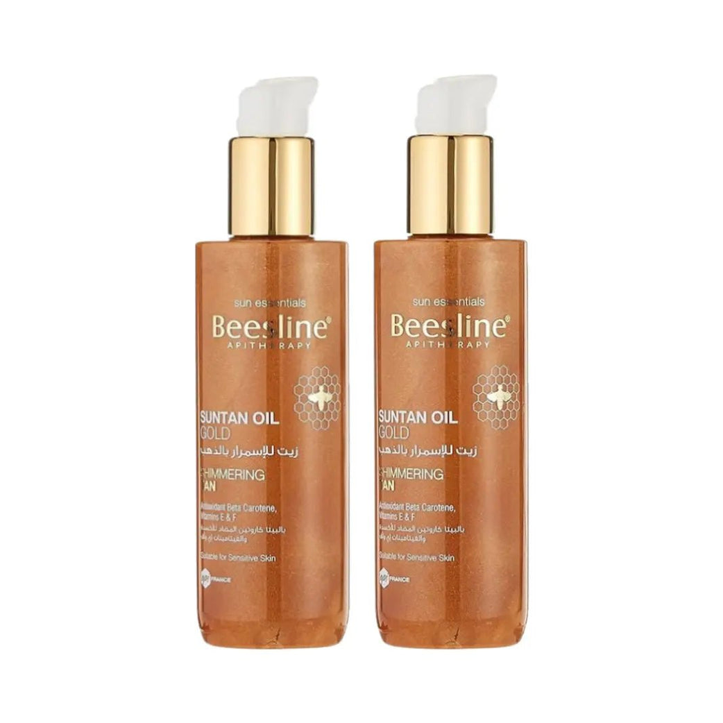 Beesline  Suntan Oil Gold Shimmering Tan 200ML 1+1