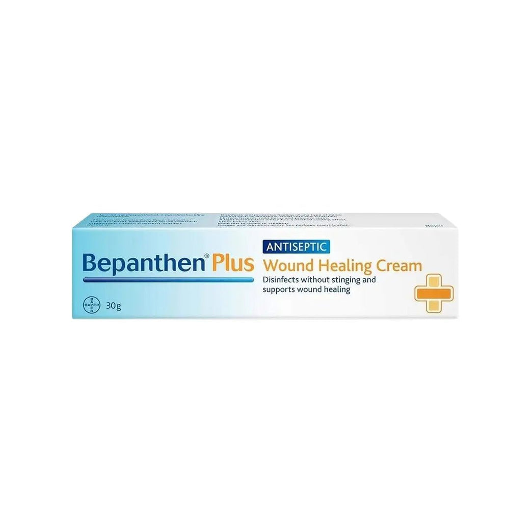 Bepanthen Plus Cream 30g – antiseptic healing cream for minor wounds, cuts, and skin protection