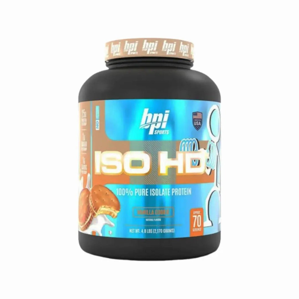 BPI Sports ISO  HD Whey Protein Vanilla Cookie 4.8LBS Serv 70