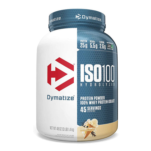 DYMATIZE ISO 100 WHEY PROTEIN 3LB GOURMET VANILLA SERV 45