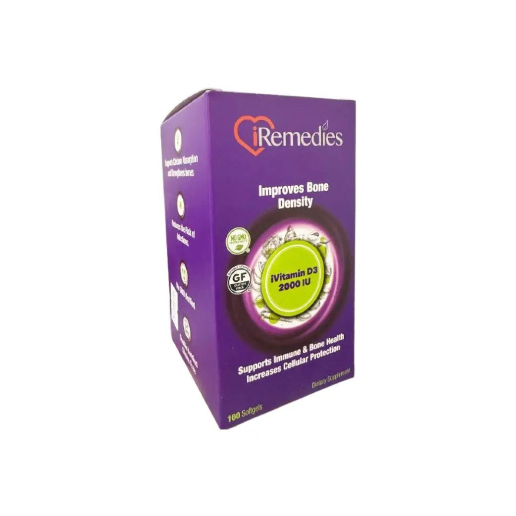 iRemedies Vitamin D3 2000IU Cap 100s