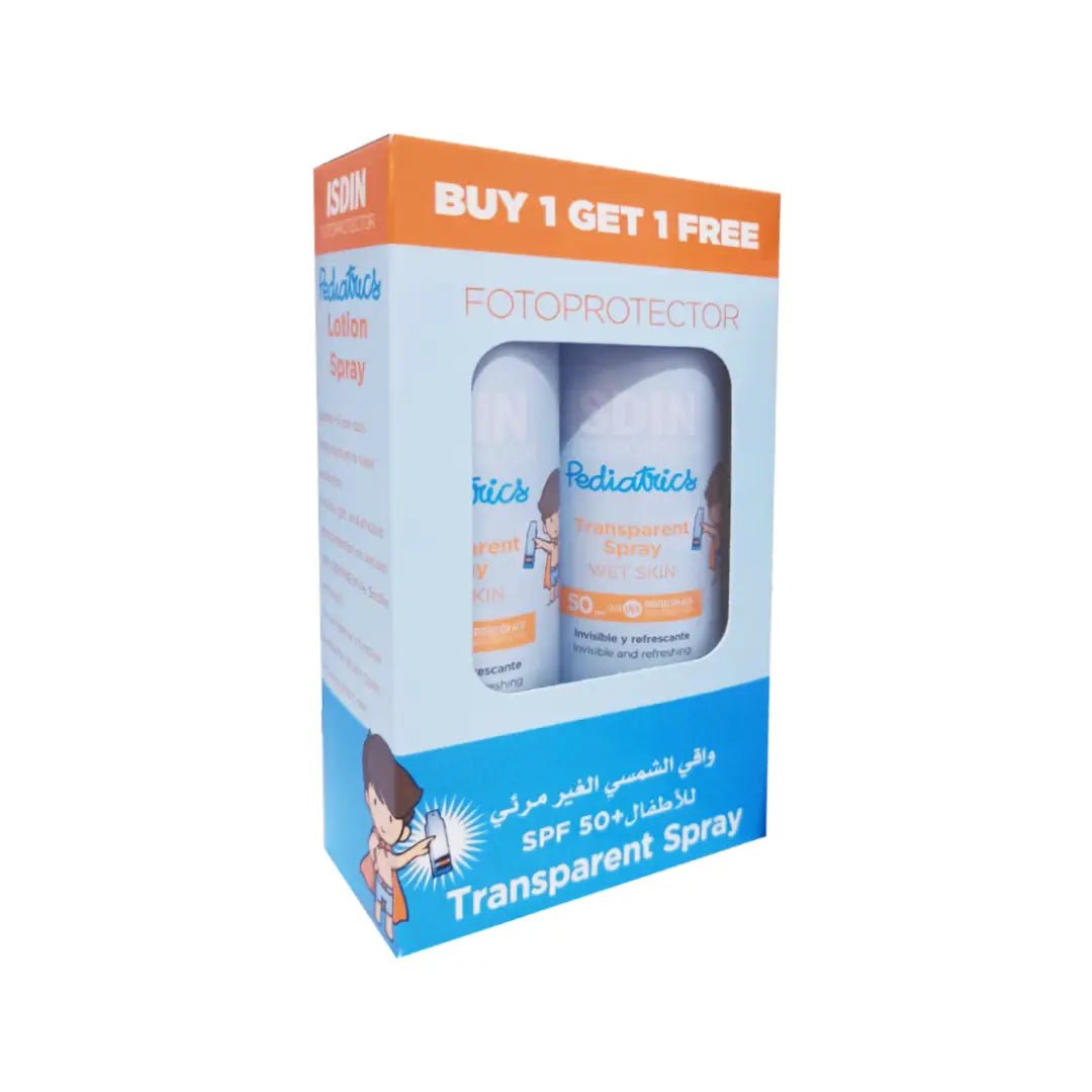 ISDIN FOTOPROTECTOR SPF50 PEDIATRICS TRANSPARENT SPRAY WET SKIN 250ML 1+1