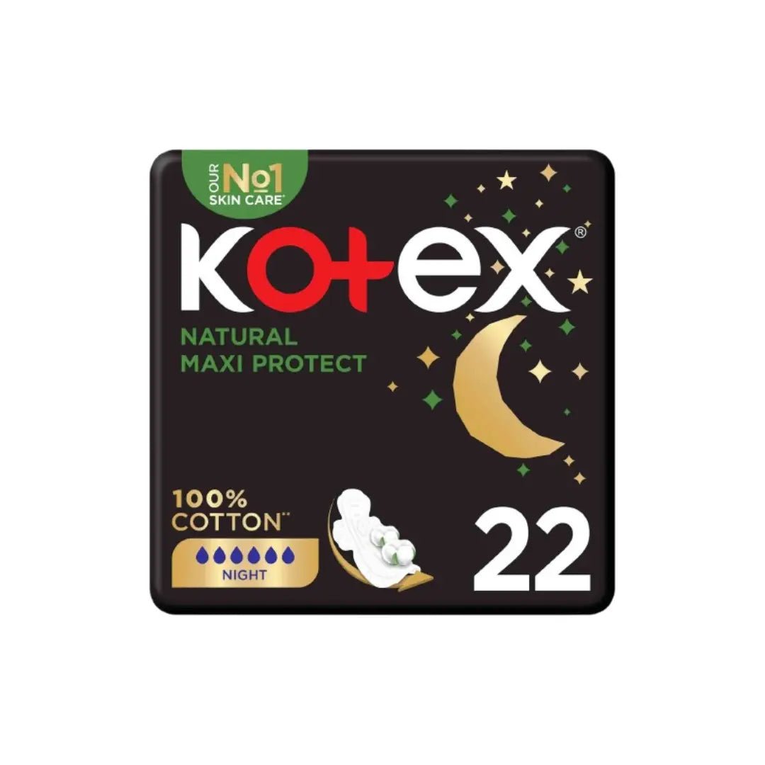 Kotex Natural  Protect Night Pads + Wings 22S