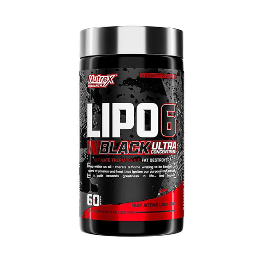 كبسولات NUTREX LIPO 6 BLACK ULTRA CONCENTRATE FAT DESTROYER - 60 كبسولة