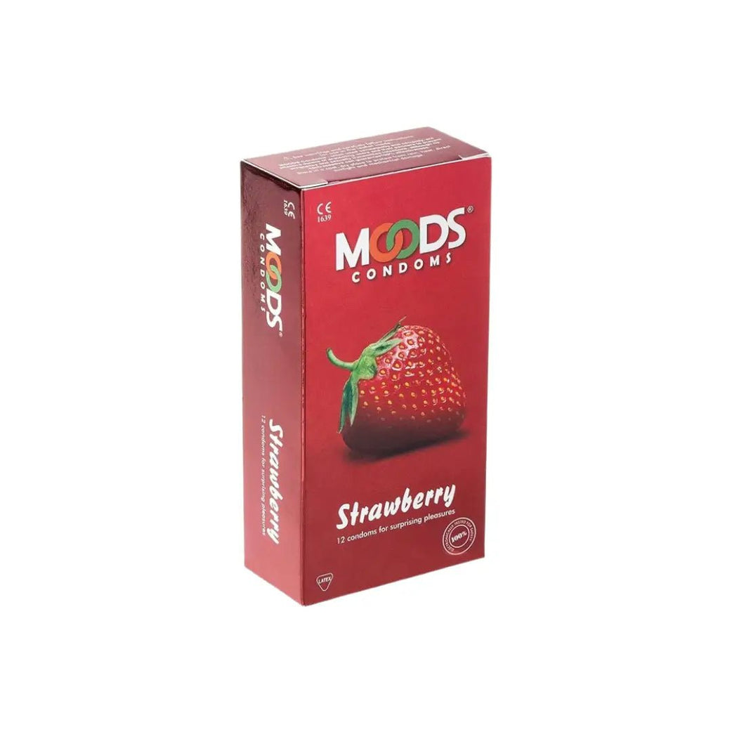 Moods Strawberry Condom 12s