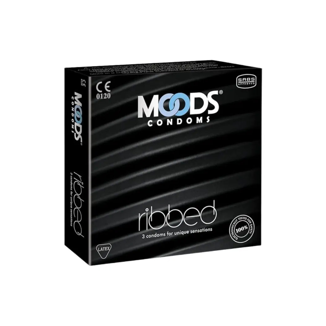 Moods Ribbed Condom 3s