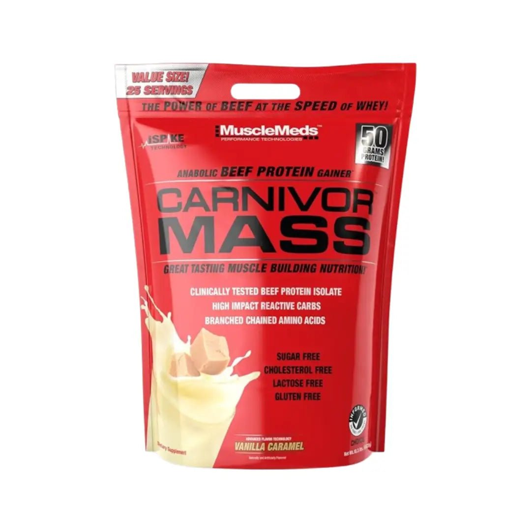 Musclemeds Carnivor Mass 10LB Vanilla Caramel Serv 25