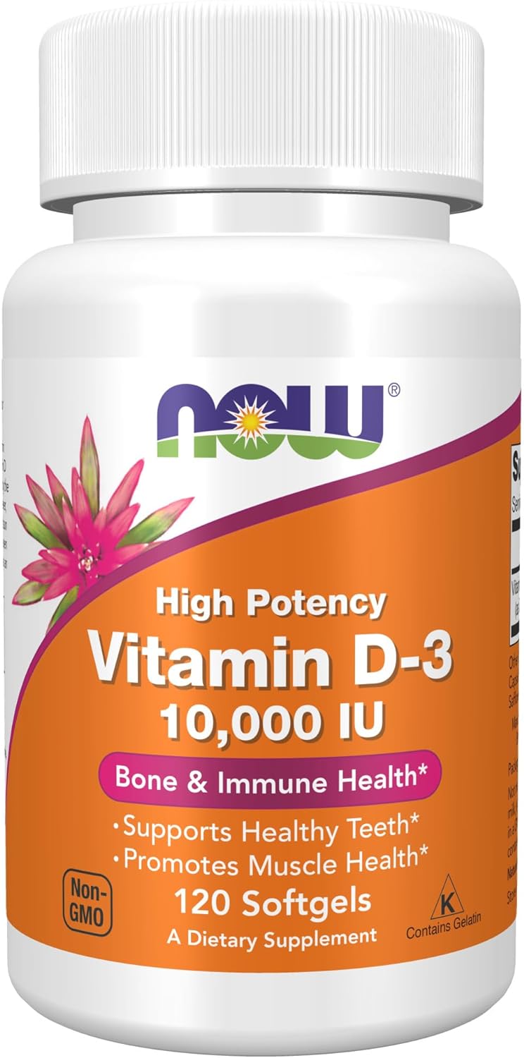Now , Vitamin D-3 High Potency , 1,0000 IU, 120 Softgels