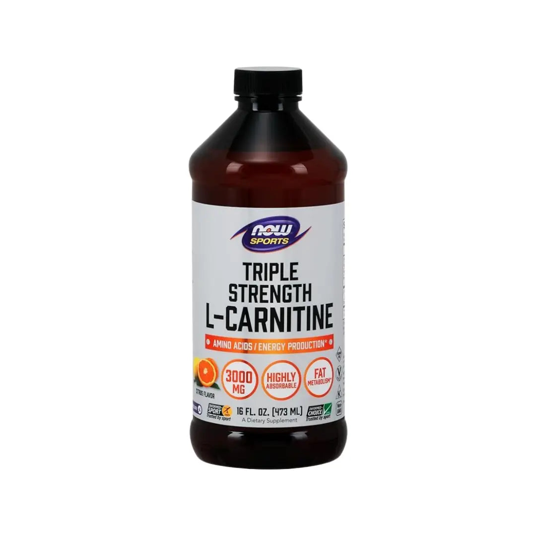NOW SPORTS TRIPLE STREGTH L CARNITINE 3000MG CITRUS 473ML