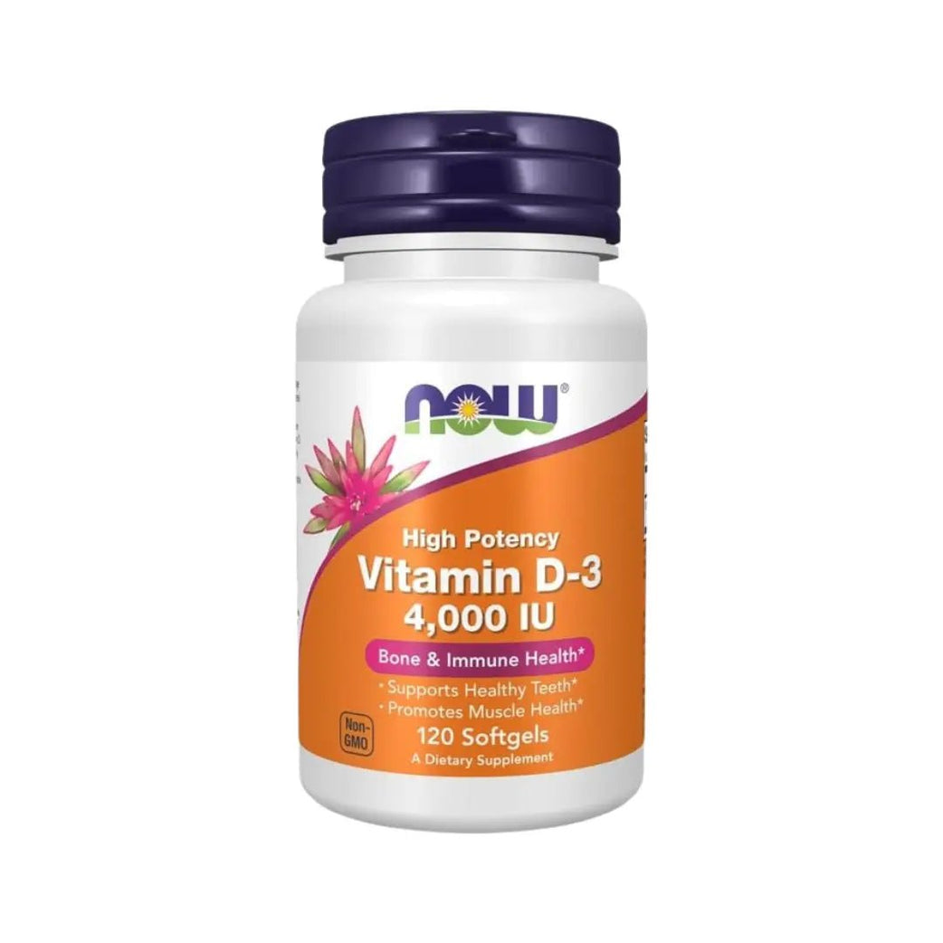 NOW High Potency Vitamin D3 4000IU Softgel 120s