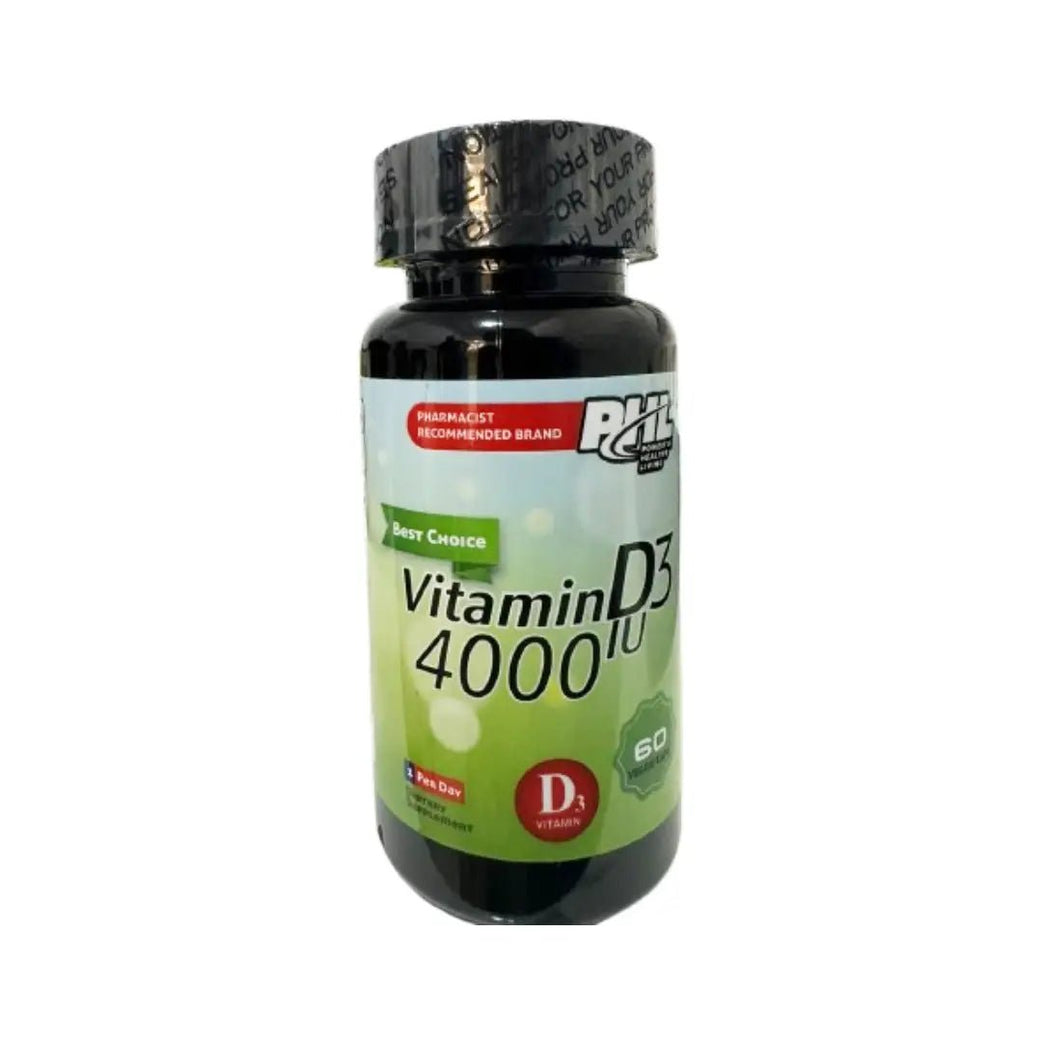 PHL Vitamin D3 4000IU CAP 60s