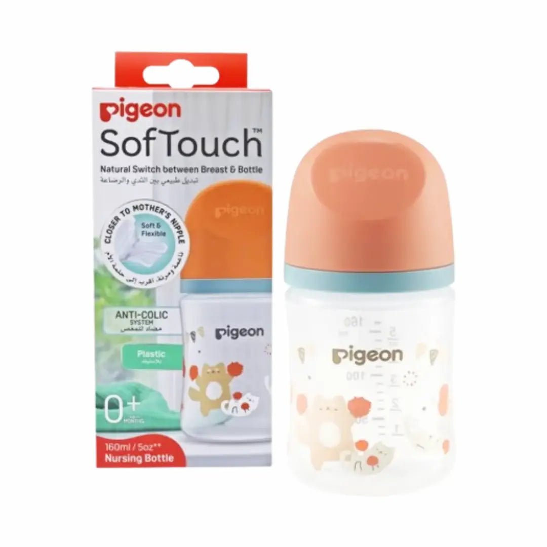 Pigeon Soft Touch Wide Neck  Decorated Nursing Bottle 160ML 0M+ 81227
