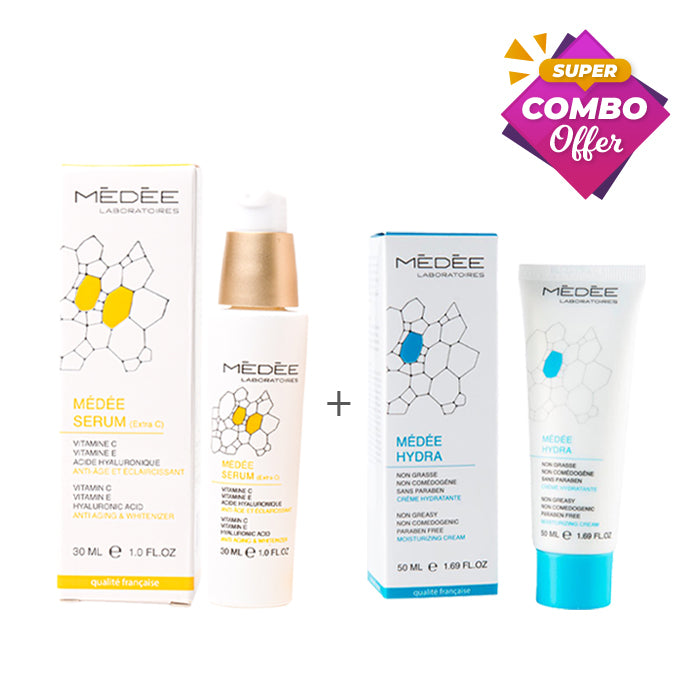 Super Combo Offer: MEDEE SERUM EXTRA C 30 ML + MEDEE HYDRA MOISTURIZING Cream 50 ML