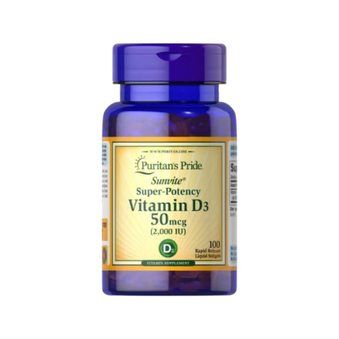 Puritans Pride Super Potency Vitamin D3 50MCG 2000IU Softgel 100s