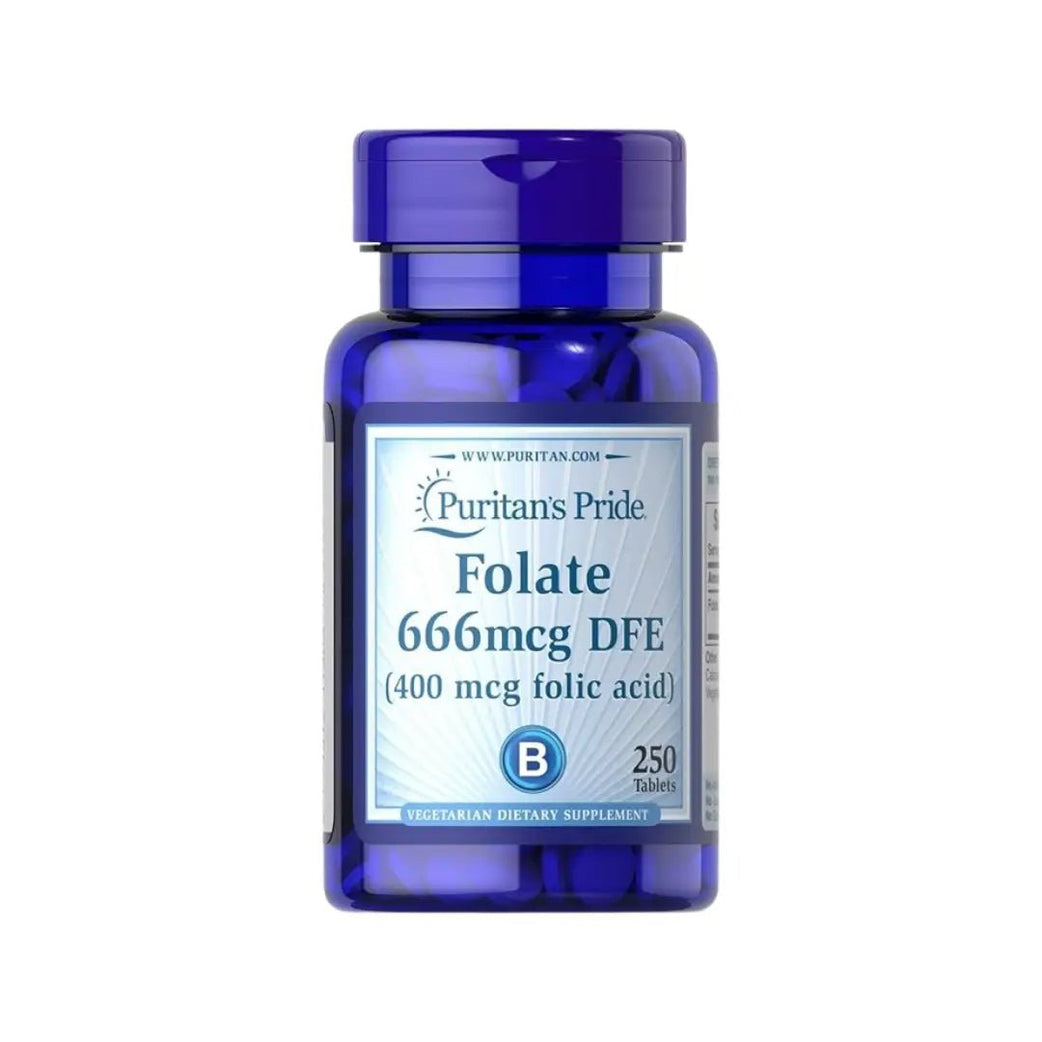 Puritans Pride Folate 666MCG DFE TAB 250s