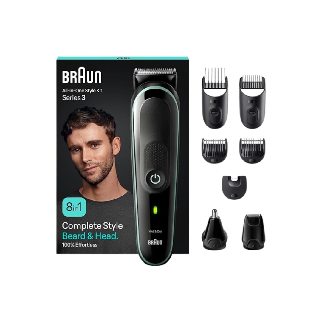 BRAUN’s MGK3440 8in1 STYLE KIT FOR BEARD AND HAIR GROOMING