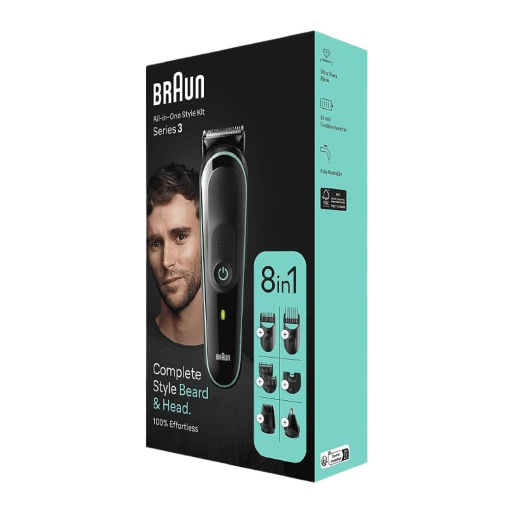 BRAUN’s MGK3440 8in1 STYLE KIT FOR BEARD AND HAIR GROOMING