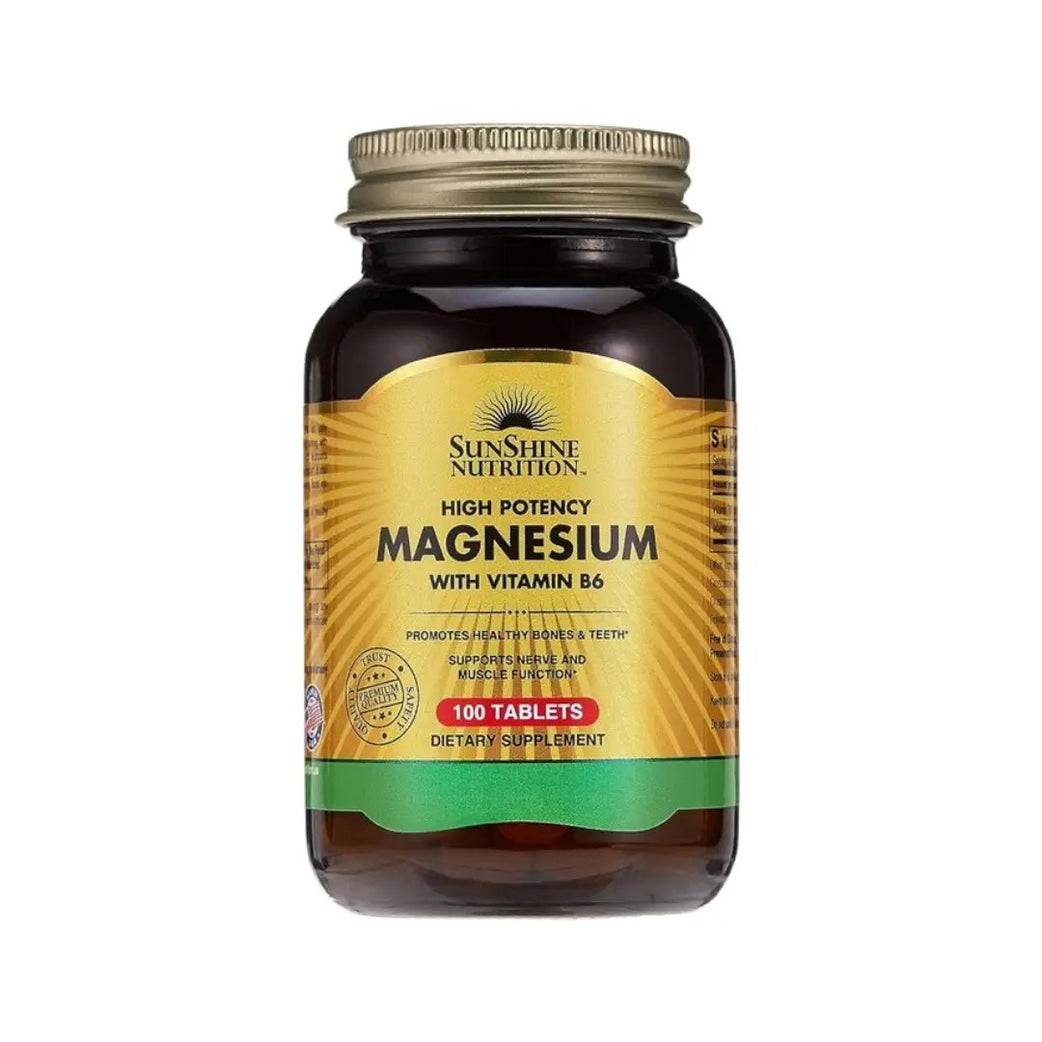 Sunshine Nutrition High Potency Magnesium With Vitamin B6 TAB 100s