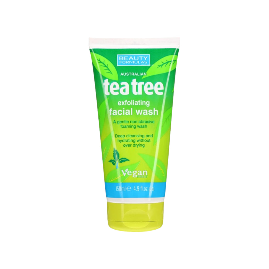 Beauty Formulas Tea Tree Exfoliating Facial Wash 150ml
