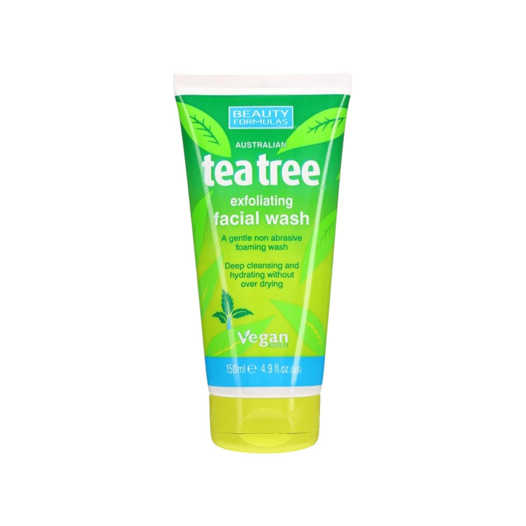 Beauty Formulas Tea Tree Exfoliating Facial Wash 150ml