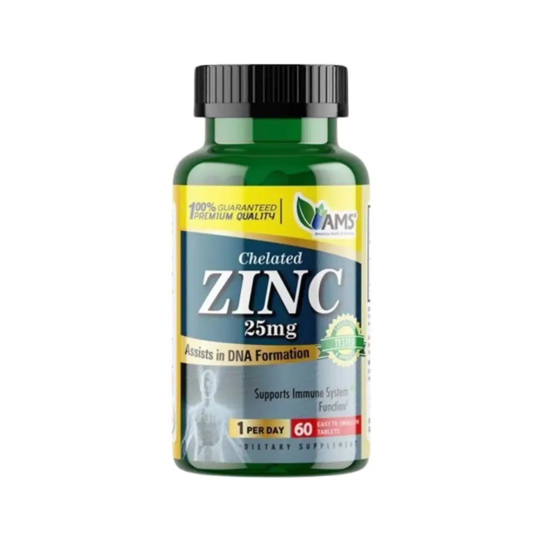 AMS Chelated Zinc 25MG TAB 60s