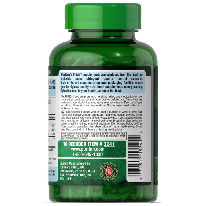 Puritan's Pride Psyllium Husks 500 mg 200s - Med7 Online